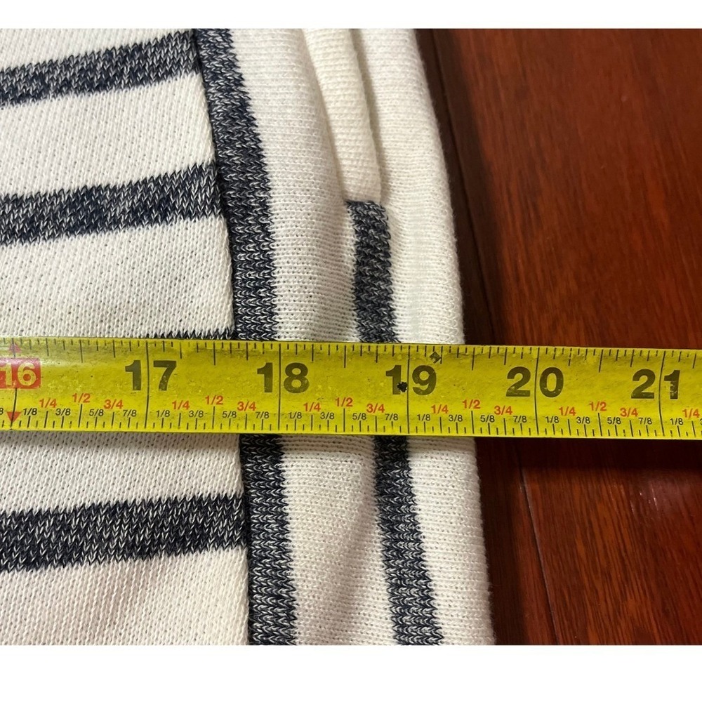 Jones New York Women Mini Skirt S Navy White Stripe Knit Pull-On A-Line Casual - Picture 10 of 10